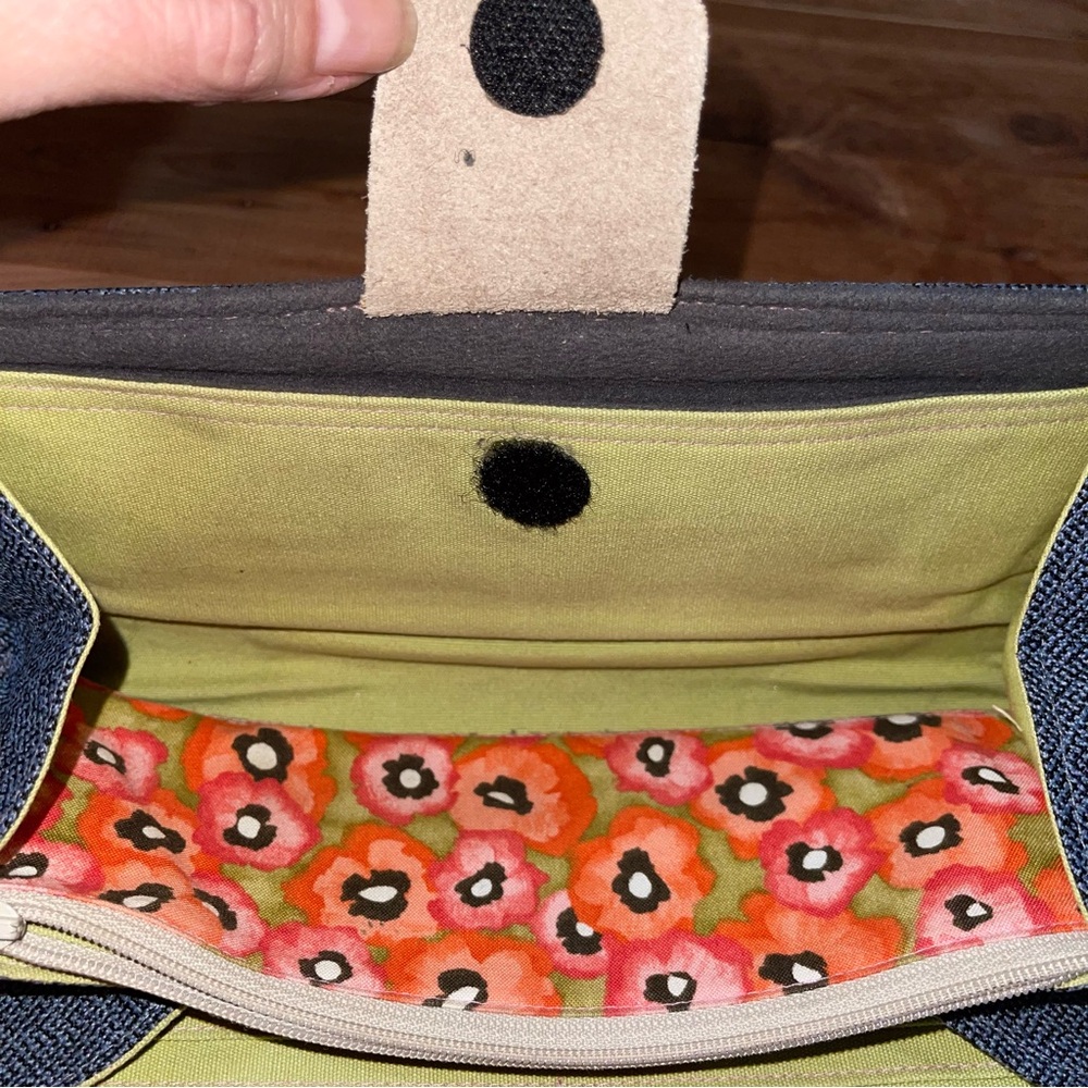 New Handmade Cotton Clutch Wristlet Bag Lots of CC Slip Pockets, Phone Money - Picture 8 of 9